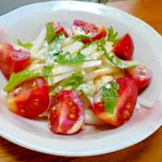 大根とトマトのシンプルサラダ